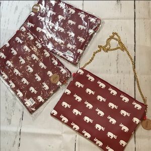 Alabama zip vinyl bag detachable chain strap NEW